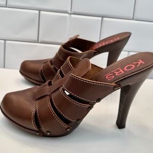 Michael Kors Brown Stilettos Slip on Heels